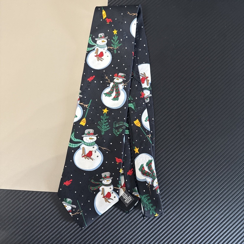 Vintage Hallmark Tie Greetings Christmas Snowman made in USA 57"